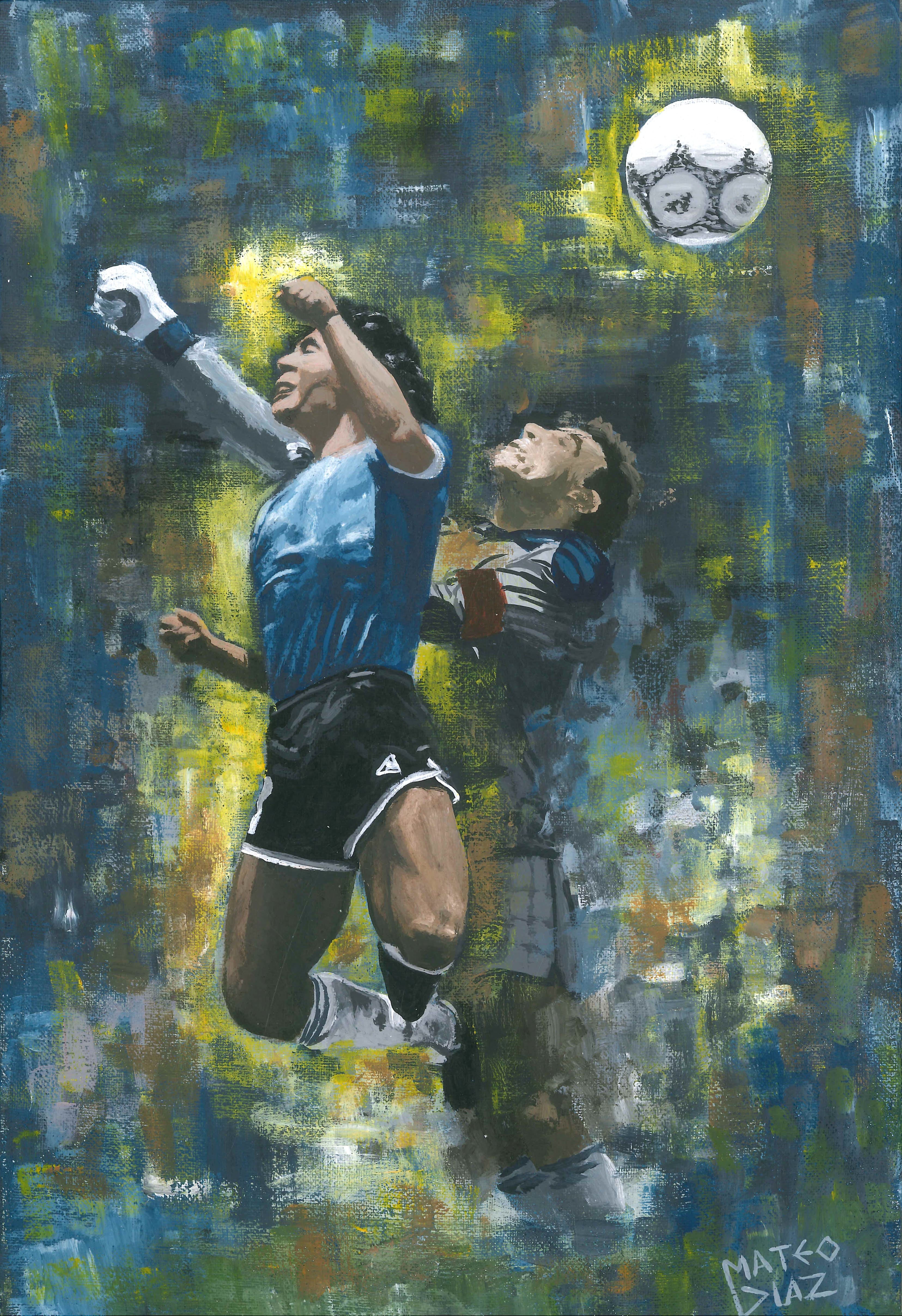 Cuadro 2/3 de la tríada de Maradona
